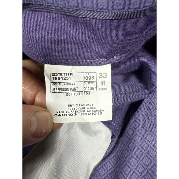 Ted Baker Pants Mens 33x29 Gray Jefferson Wool Dress Flat Front Canada Formal - Picture 9 of 11